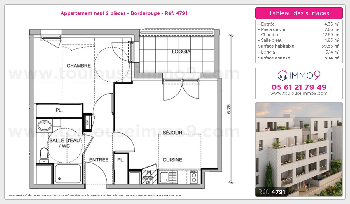 Plan et surfaces, Programme neuf  Référence n° 