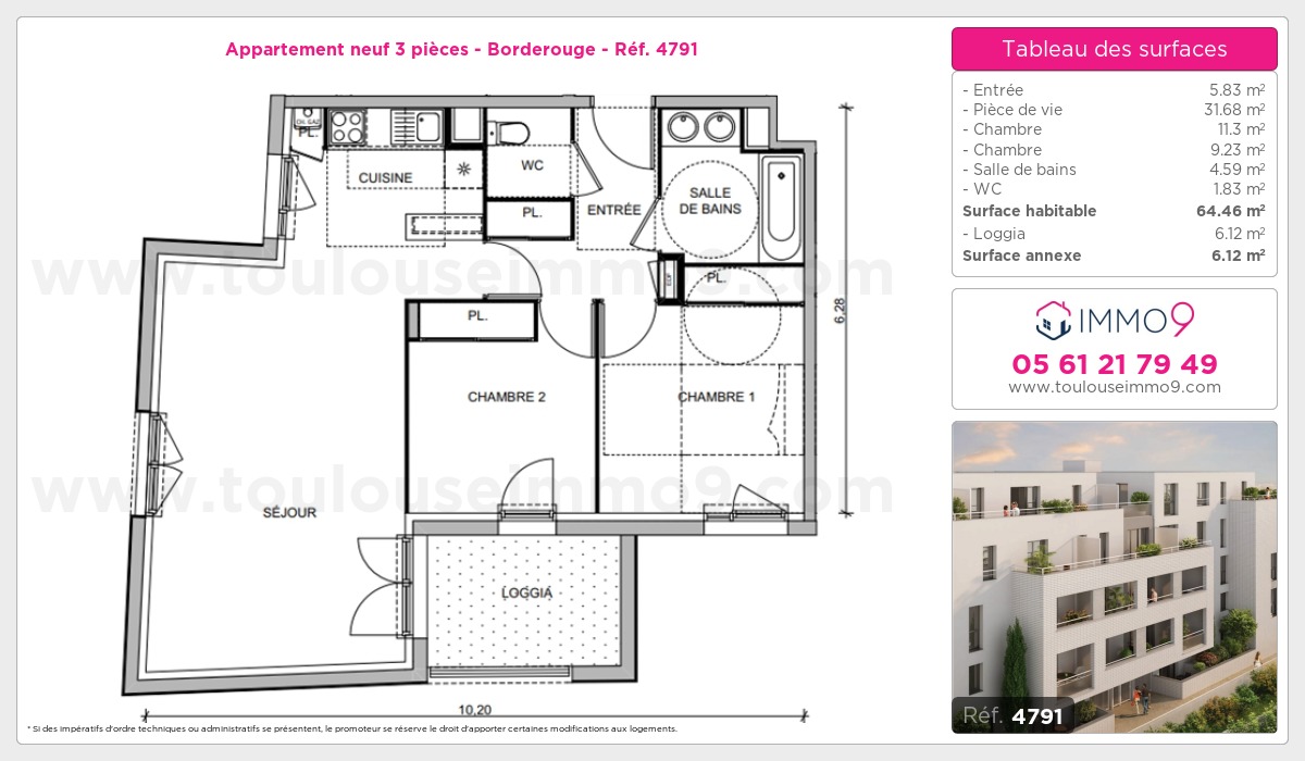 Plan et surfaces, Programme neuf  Référence n° 