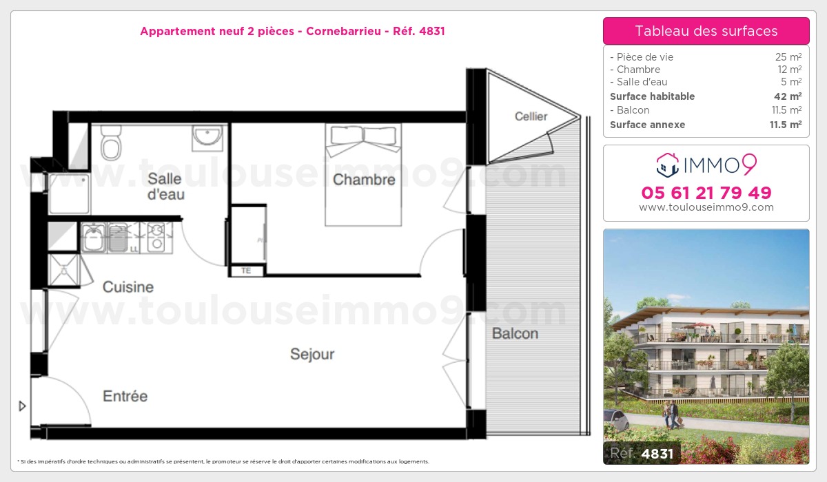 Plan et surfaces, Programme neuf  Référence n° 