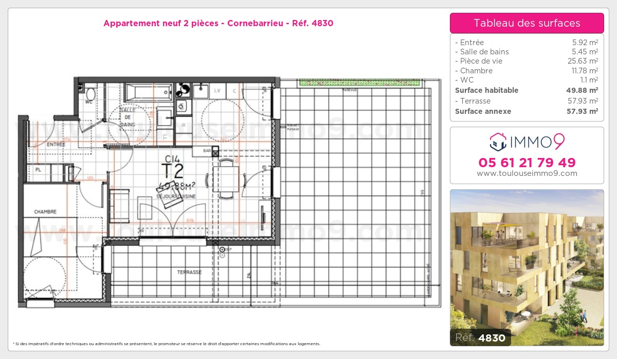 Plan et surfaces, Programme neuf  Référence n° 