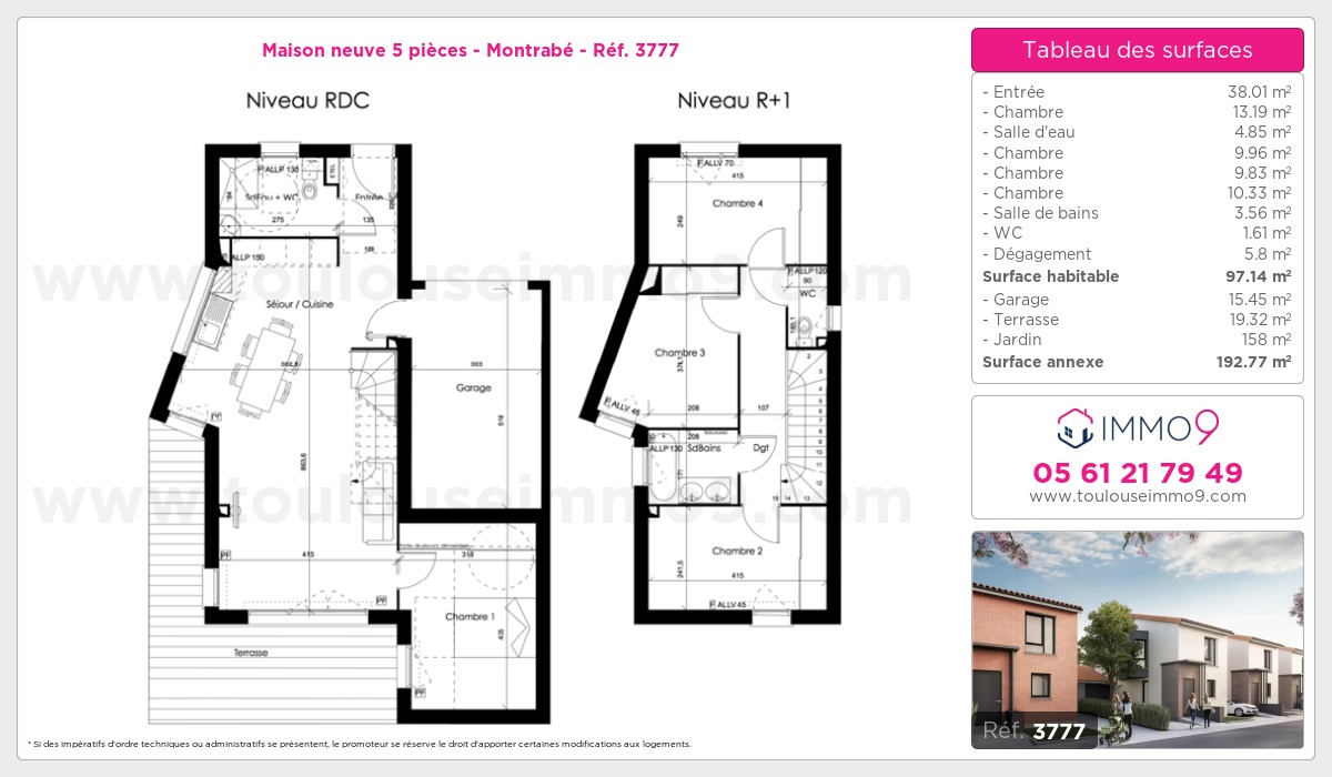 Plan et surfaces, Programme neuf  Référence n° 