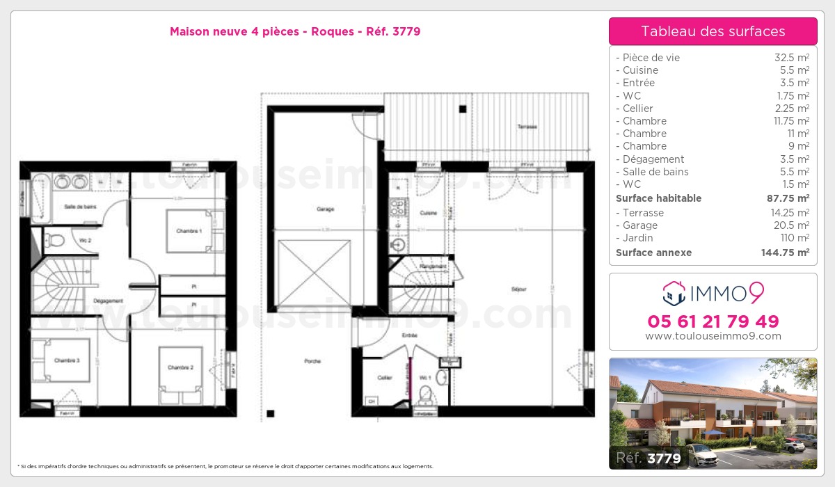 Plan et surfaces, Programme neuf  Référence n° 