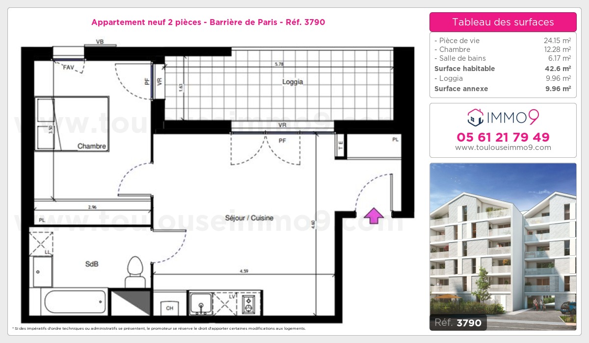 Plan et surfaces, Programme neuf  Référence n° 