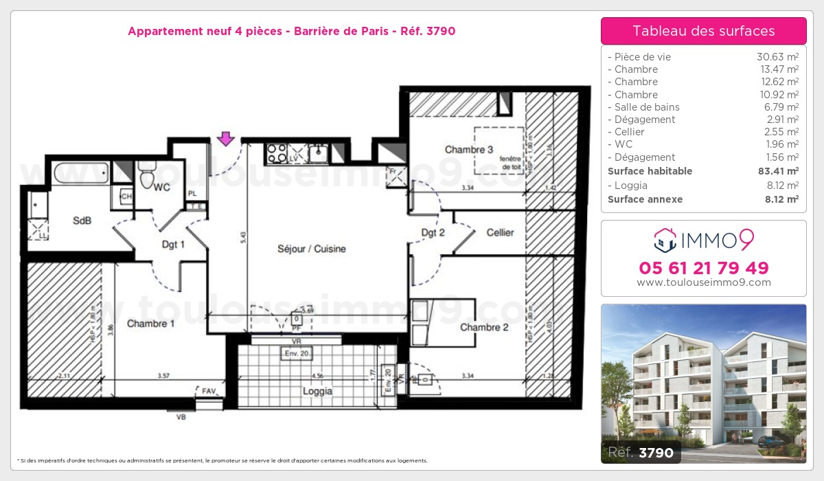 Plan et surfaces, Programme neuf  Référence n° 