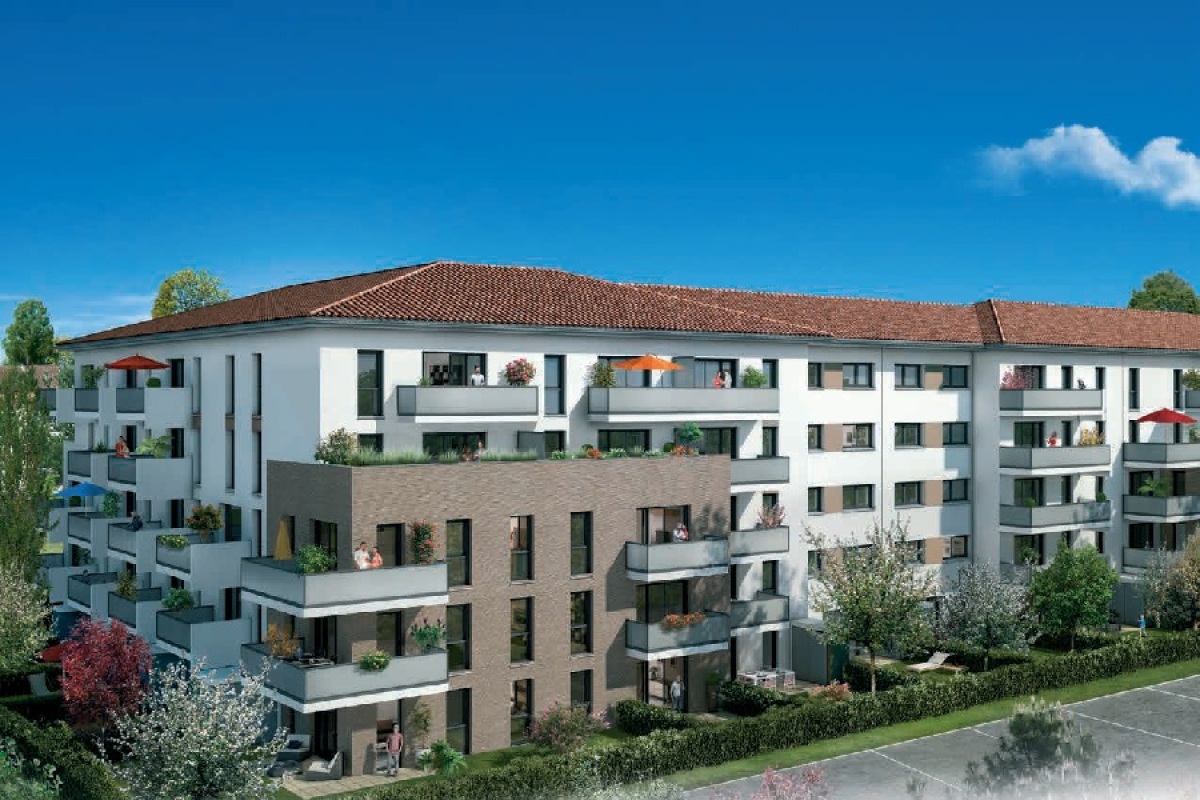 Programme neuf les jardins du pastel : Appartements neufs à Croix-Daurade référence 4847, aperçu n°2