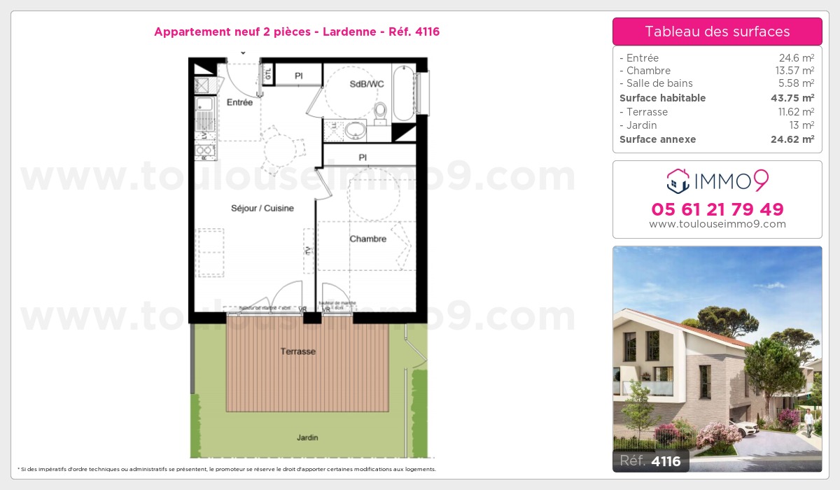 Plan et surfaces, Programme neuf  Référence n° 