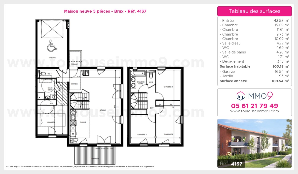 Plan et surfaces, Programme neuf Brax Référence n° 4137