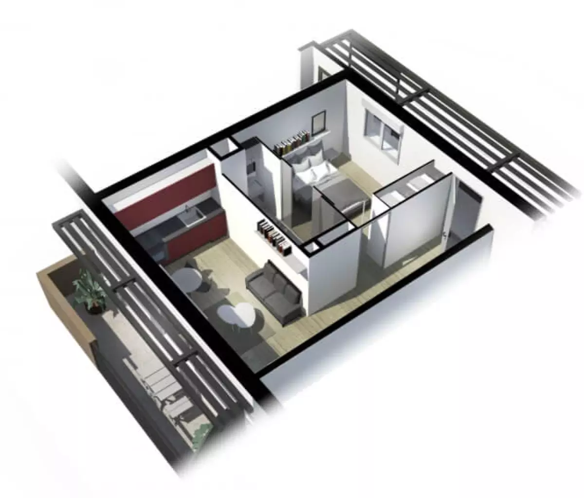 Programme neuf Jardins de Papin : Appartements neufs à Côte Pavée référence 4139, aperçu n°3