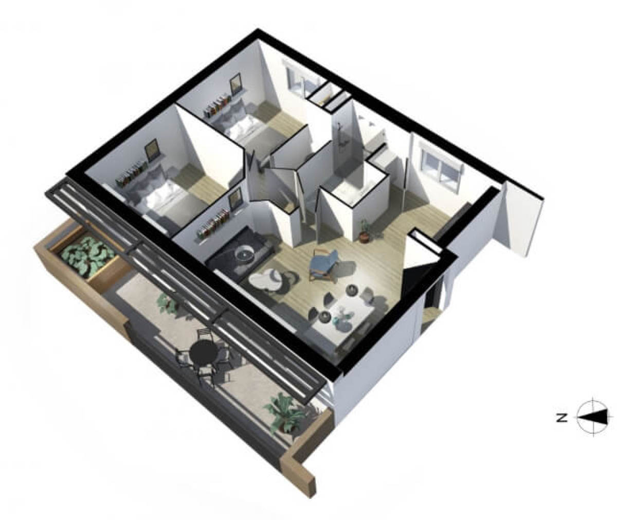 Programme neuf Jardins de Papin : Appartements neufs à Côte Pavée référence 4139, aperçu n°4