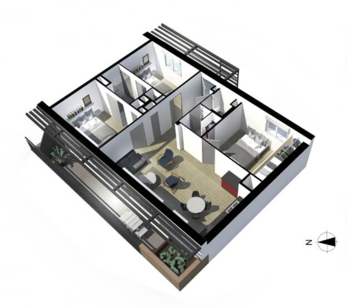 Programme neuf Jardins de Papin : Appartements neufs à Côte Pavée référence 4139, aperçu n°5