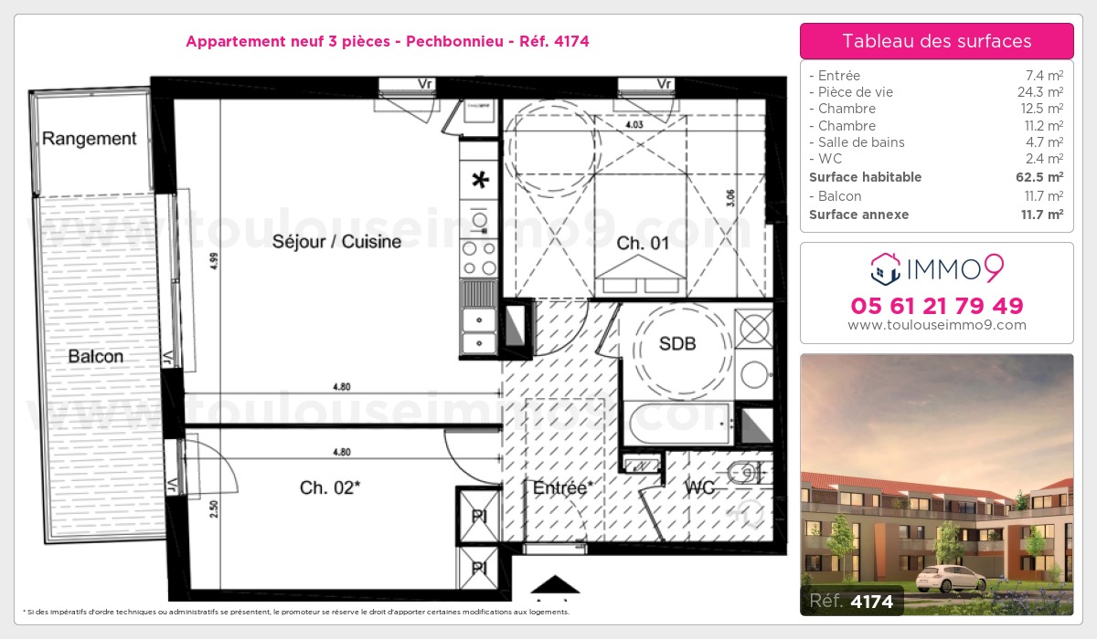 Plan et surfaces, Programme neuf  Référence n° 