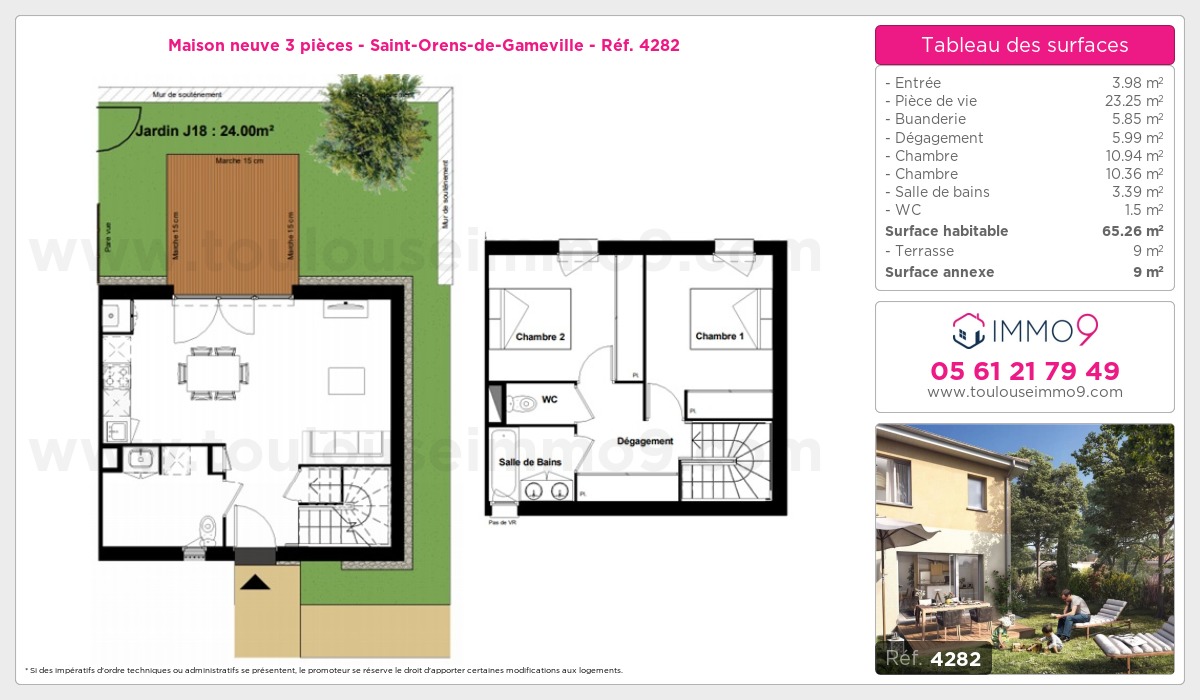 Plan et surfaces, Programme neuf  Référence n° 