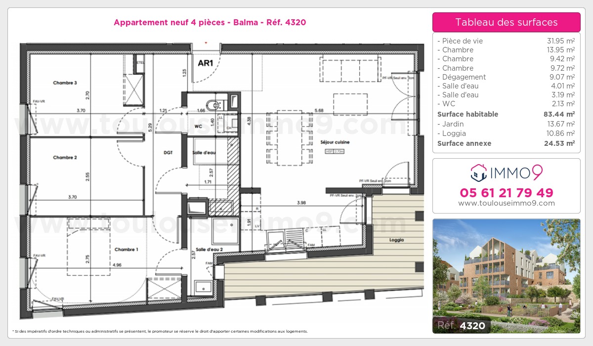 Plan et surfaces, Programme neuf  Référence n° 