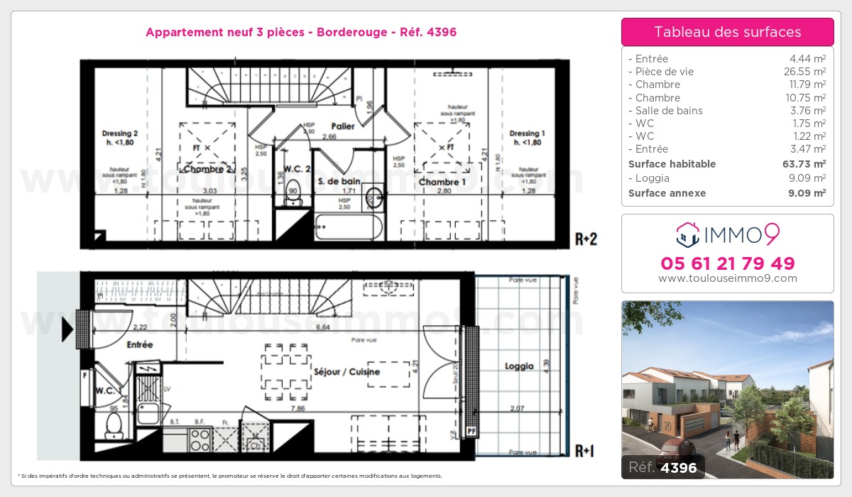 Plan et surfaces, Programme neuf  Référence n° 