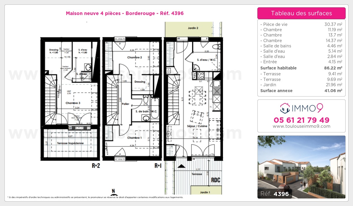 Plan et surfaces, Programme neuf  Référence n° 