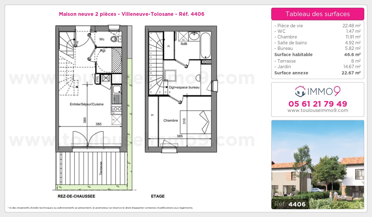 Plan et surfaces, Programme neuf  Référence n° 