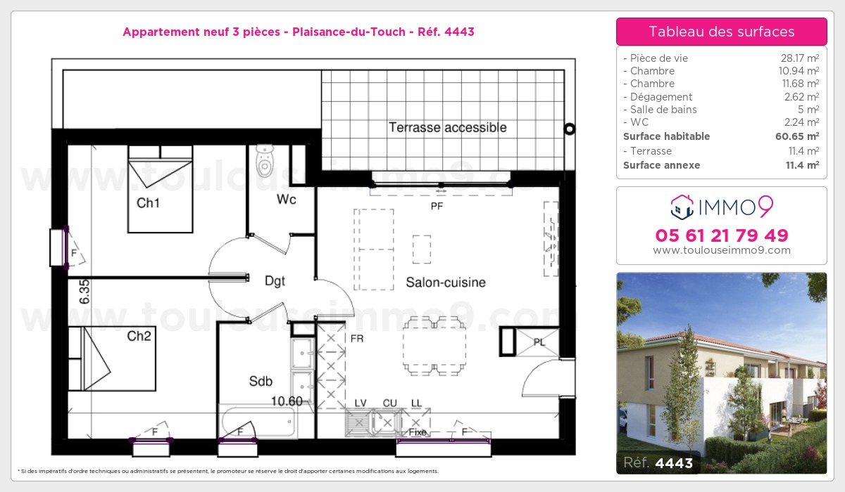 Plan et surfaces, Programme neuf  Référence n° 