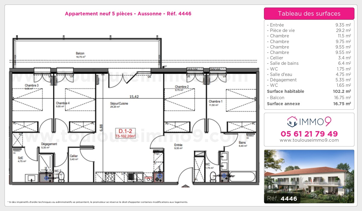 Plan et surfaces, Programme neuf  Référence n° 