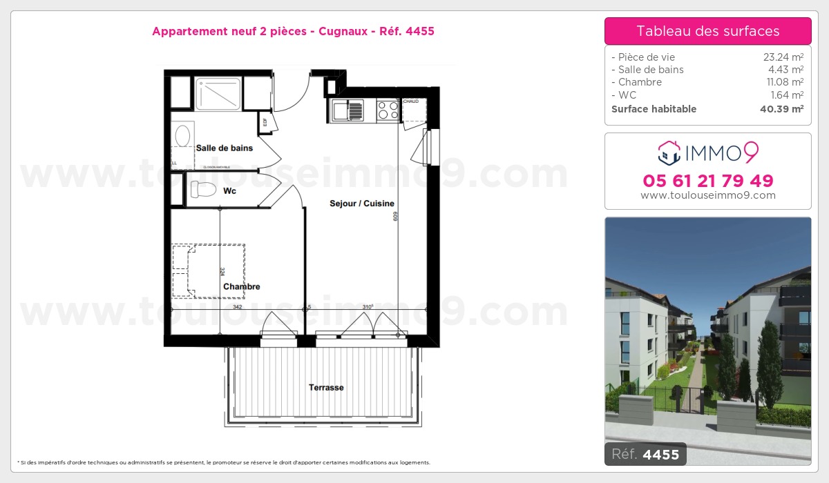 Plan et surfaces, Programme neuf  Référence n° 