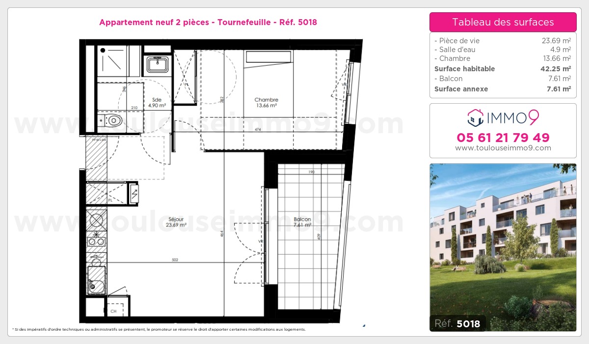 Plan et surfaces, Programme neuf  Référence n° 