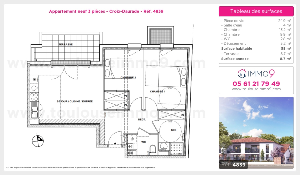 Plan et surfaces, Programme neuf  Référence n° 