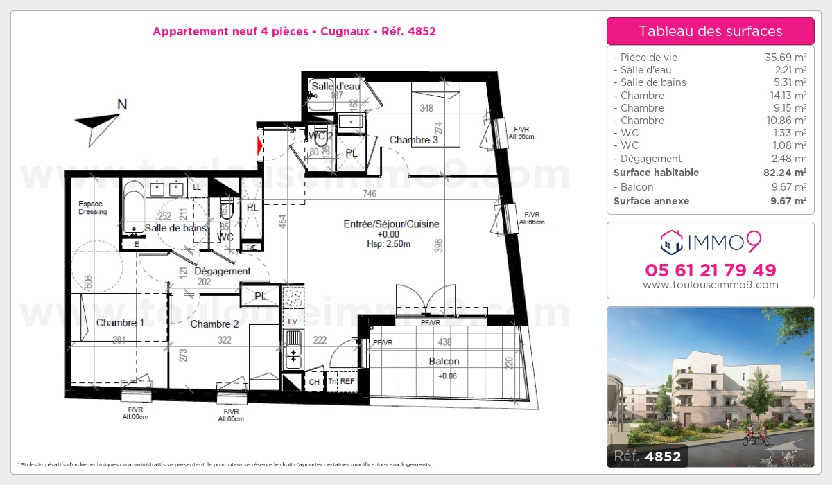 Plan et surfaces, Programme neuf  Référence n° 