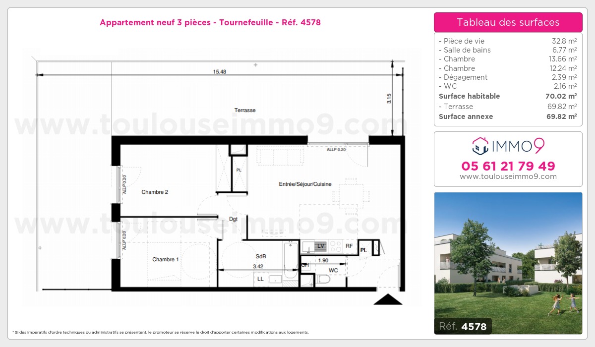 Plan et surfaces, Programme neuf  Référence n° 