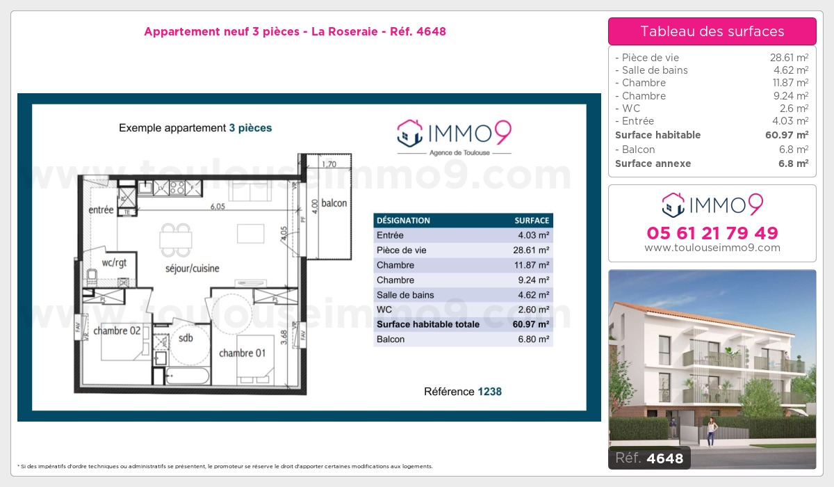 Plan et surfaces, Programme neuf  Référence n° 