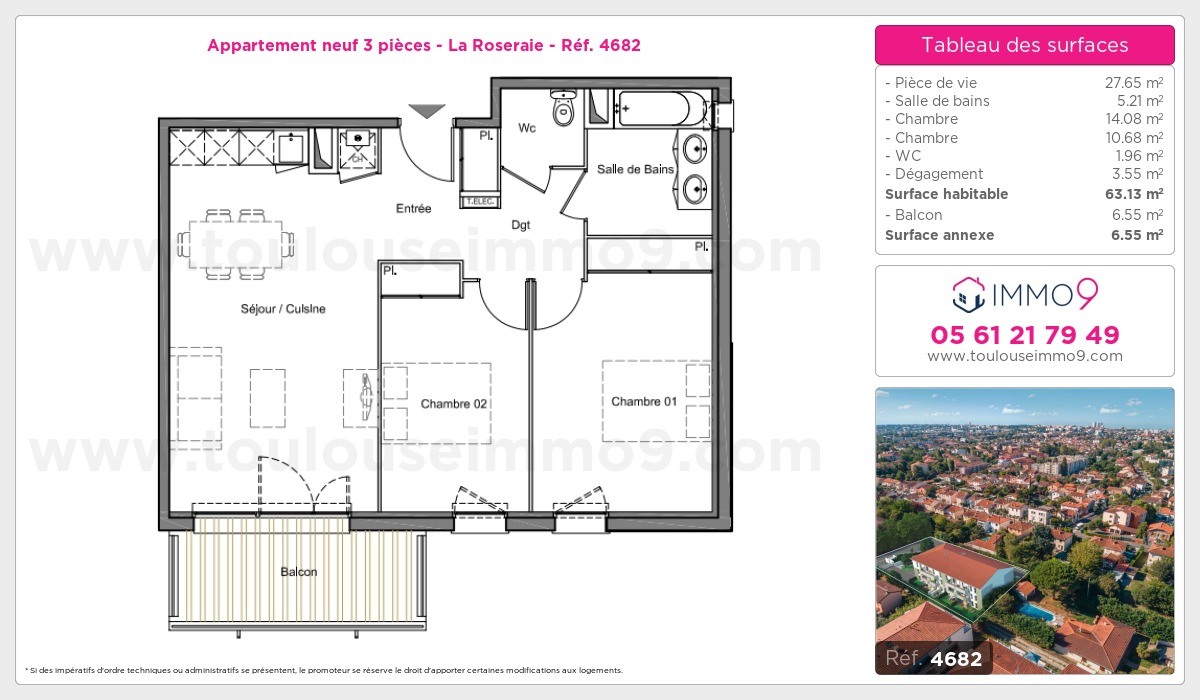 Plan et surfaces, Programme neuf  Référence n° 