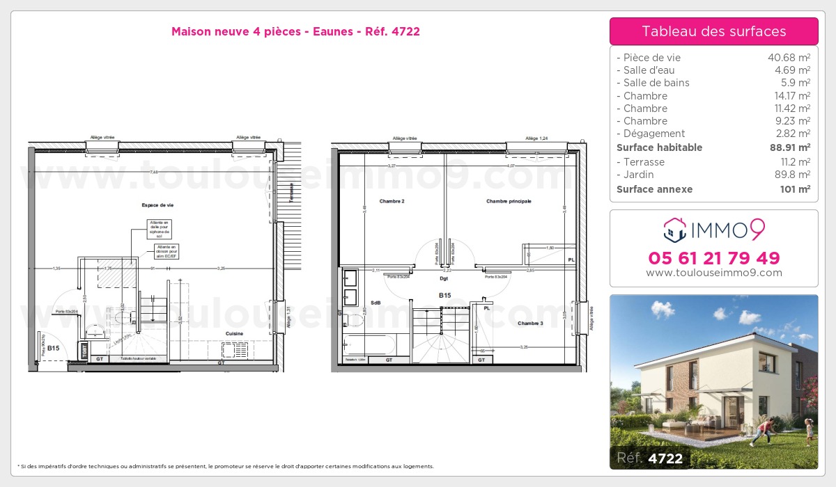 Plan et surfaces, Programme neuf  Référence n° 