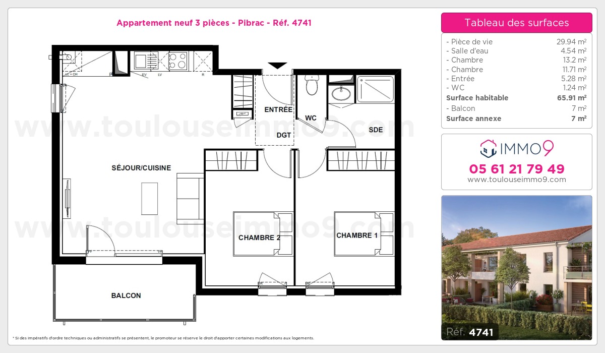 Plan et surfaces, Programme neuf  Référence n° 