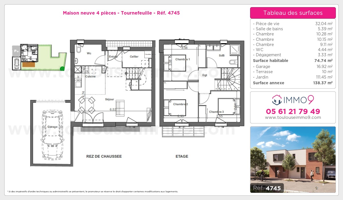 Plan et surfaces, Programme neuf  Référence n° 