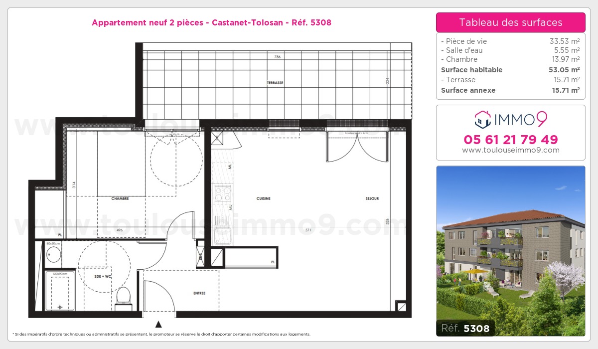 Plan et surfaces, Programme neuf  Référence n° 