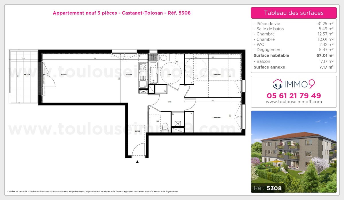 Plan et surfaces, Programme neuf  Référence n° 