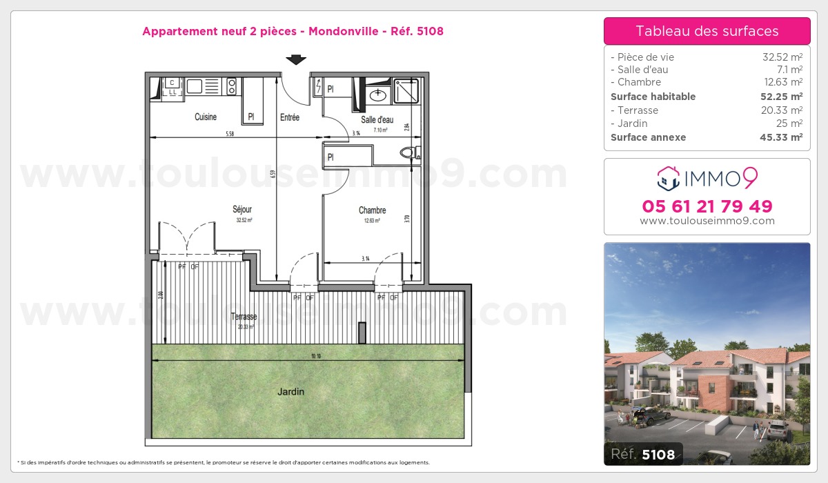 Plan et surfaces, Programme neuf  Référence n° 