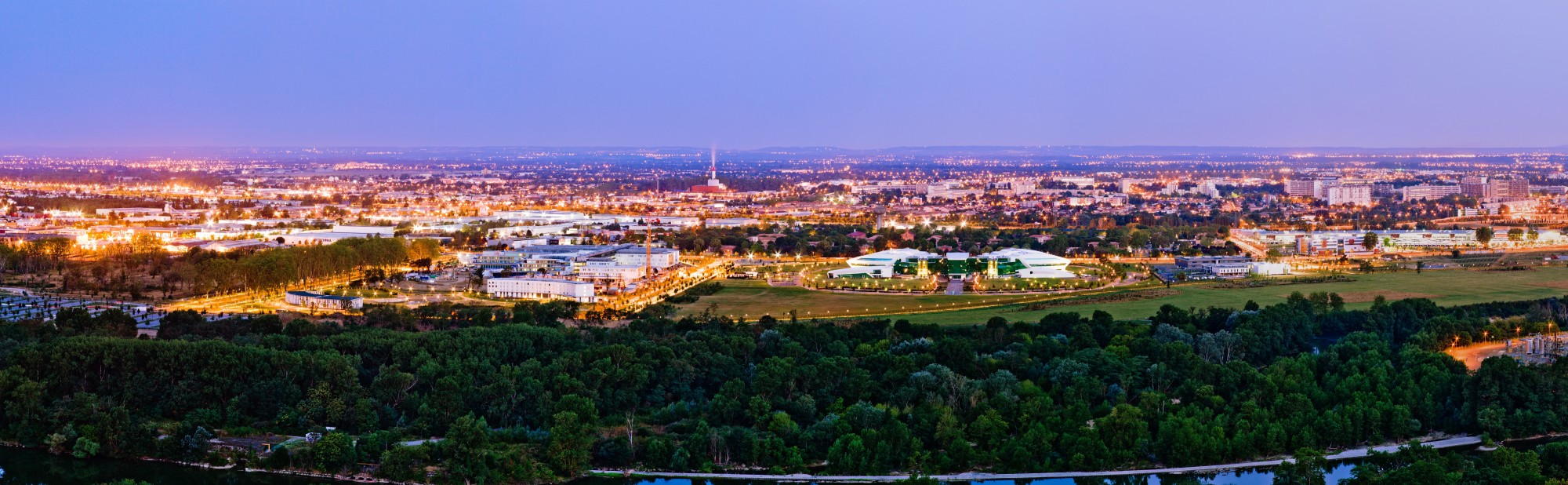 Vue panoramique sur Toulouse depuis Pech David