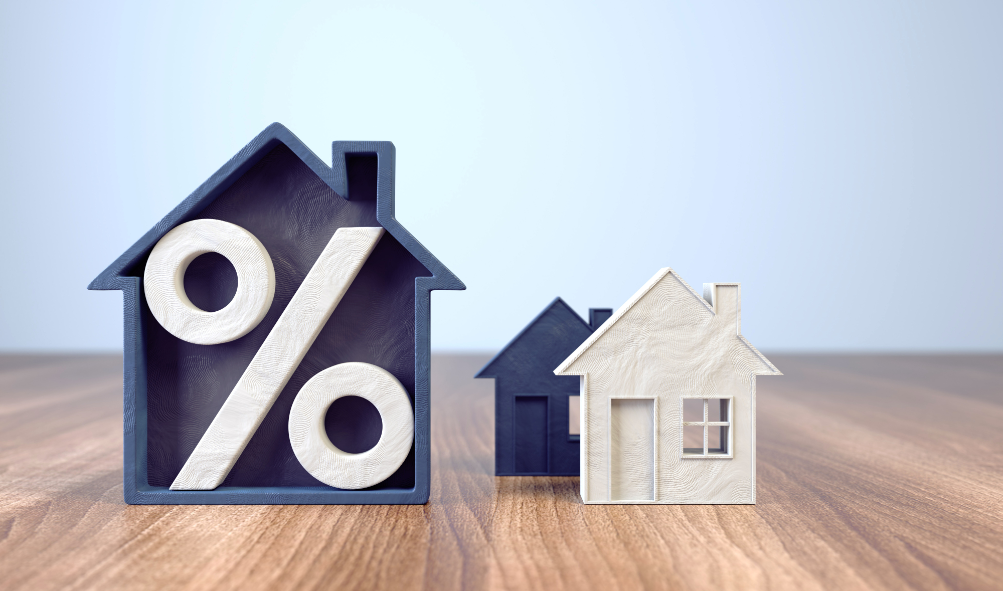 Pourcentage immobilier - Illustration du concept de crédit immobilier