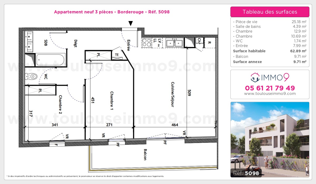 Plan et surfaces, Programme neuf  Référence n° 