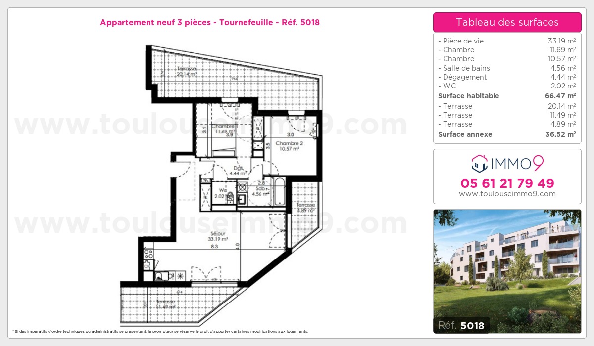 Plan et surfaces, Programme neuf  Référence n° 