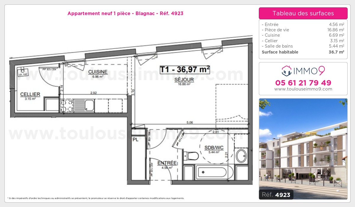 Plan et surfaces, Programme neuf  Référence n° 