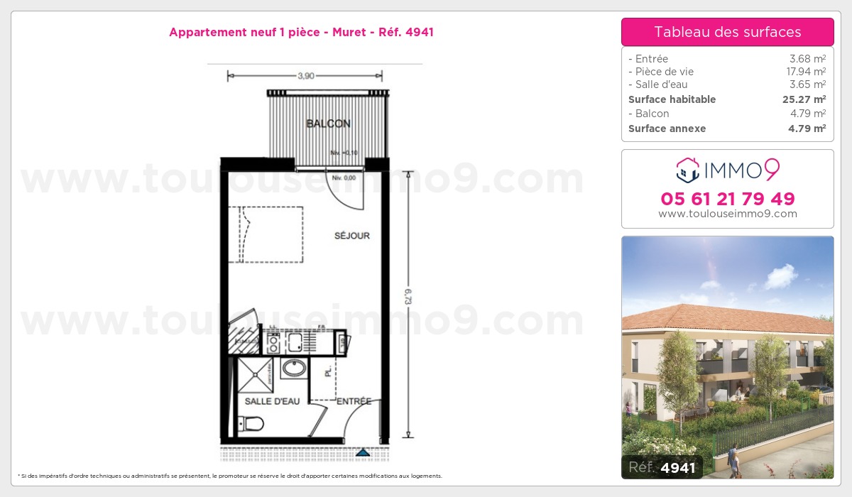 Plan et surfaces, Programme neuf Muret Référence n° 4941