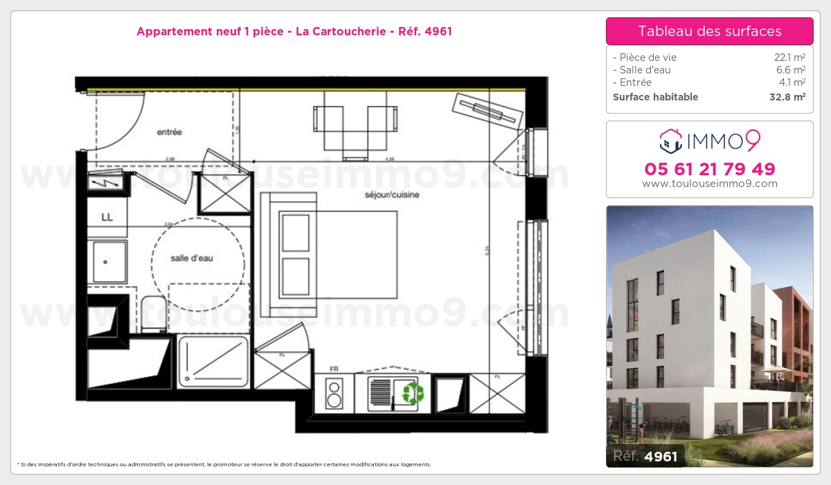 Plan et surfaces, Programme neuf  Référence n° 