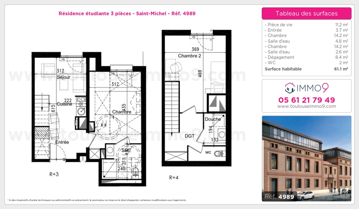 Plan et surfaces, Programme neuf  Référence n° 