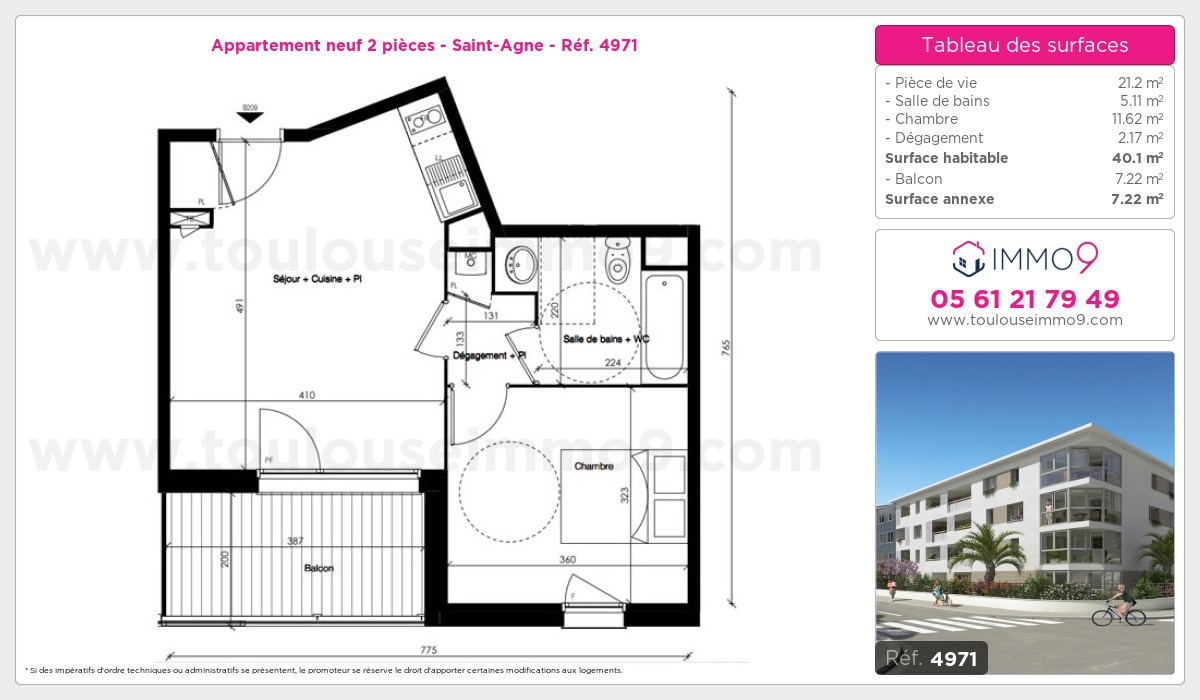 Plan et surfaces, Programme neuf  Référence n° 