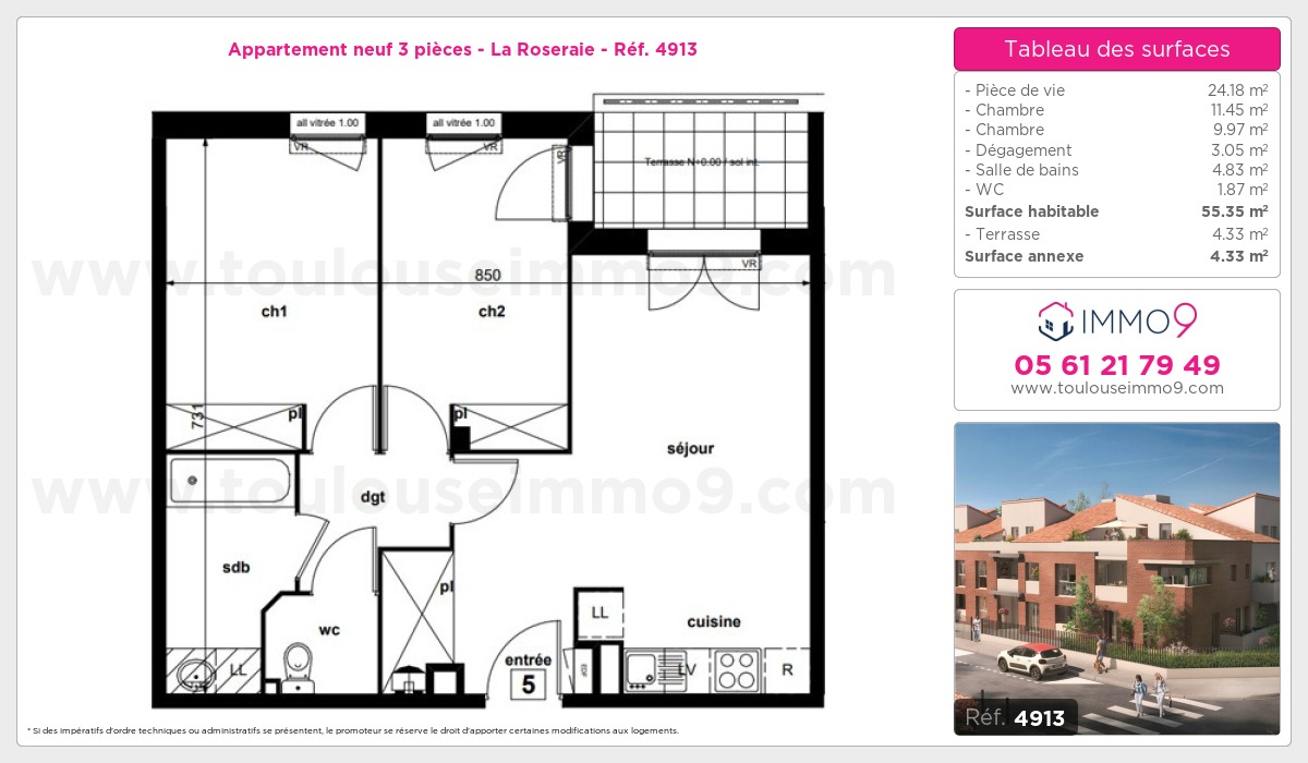 Plan et surfaces, Programme neuf  Référence n° 