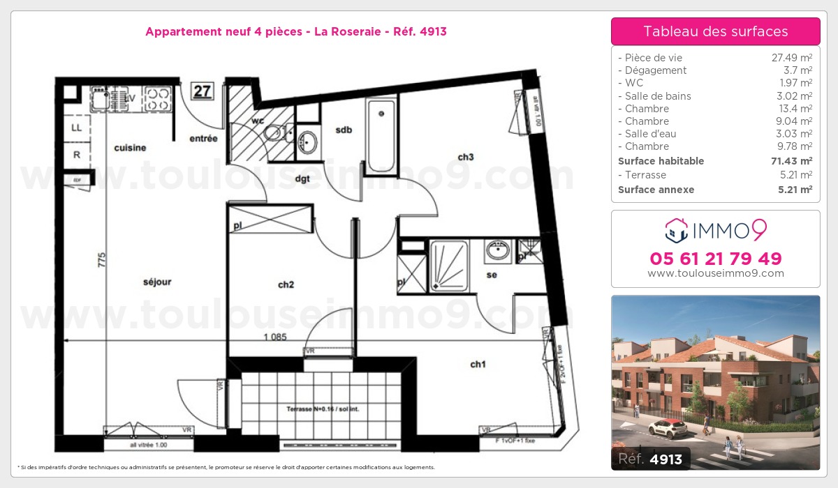 Plan et surfaces, Programme neuf  Référence n° 