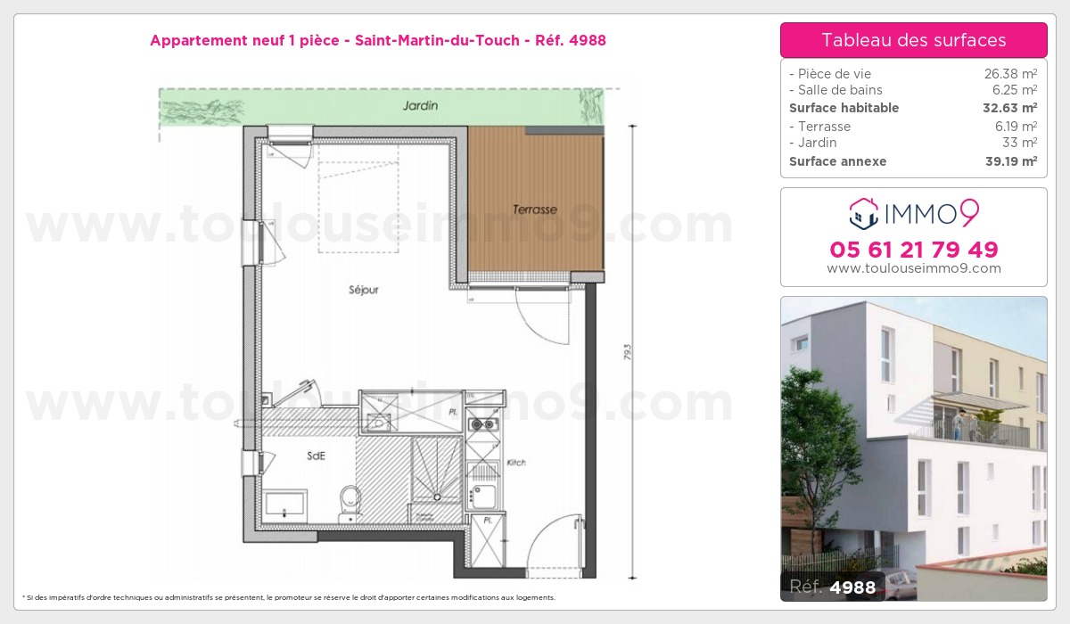 Plan et surfaces, Programme neuf  Référence n° 