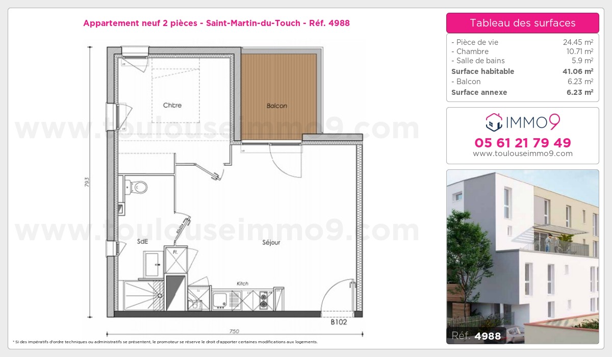 Plan et surfaces, Programme neuf  Référence n° 