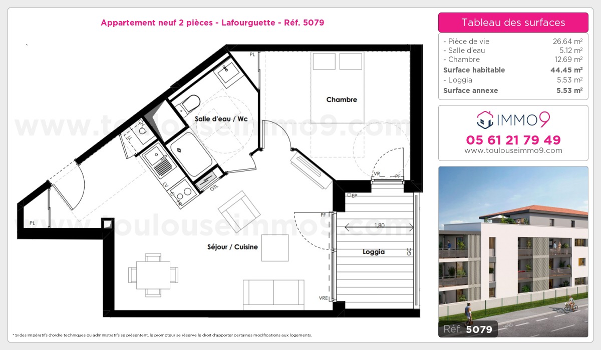 Plan et surfaces, Programme neuf  Référence n° 