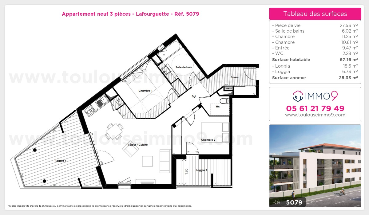 Plan et surfaces, Programme neuf  Référence n° 